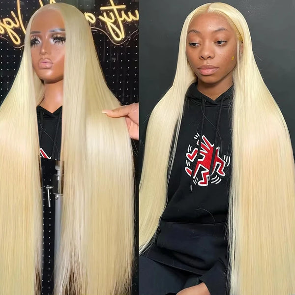 HD Transparent 613 Blonde Straight 200 Density 13x4 13x6 Lace Front