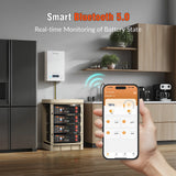 Humsienk 48V 100AH Server Rack LiFePO4 Battery 3U Size With Bluetooth 100A BMS 15000 Cycles For Inverter, RV, Vans, Solar Energy