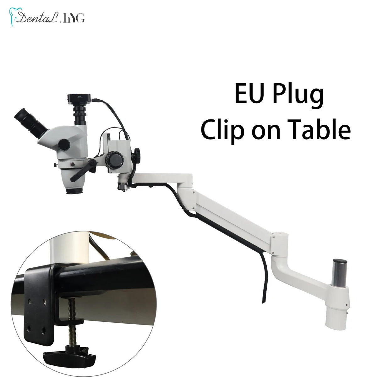 Dental Microscope With Camera Continuous Zoom Dental Root Canal Microscope With LED Light Clip On Chair Table Dental Equipment