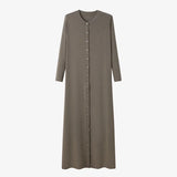 AS AW25 ribbing maxi dress woman fashion V neck comfortable button dress