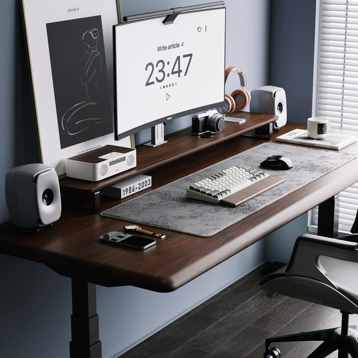 Intelligent Adjustable Lifting Desk, E-sports Table, Solid Wood Electric Lifting Table, Computer Table, Home Desk, Study Table