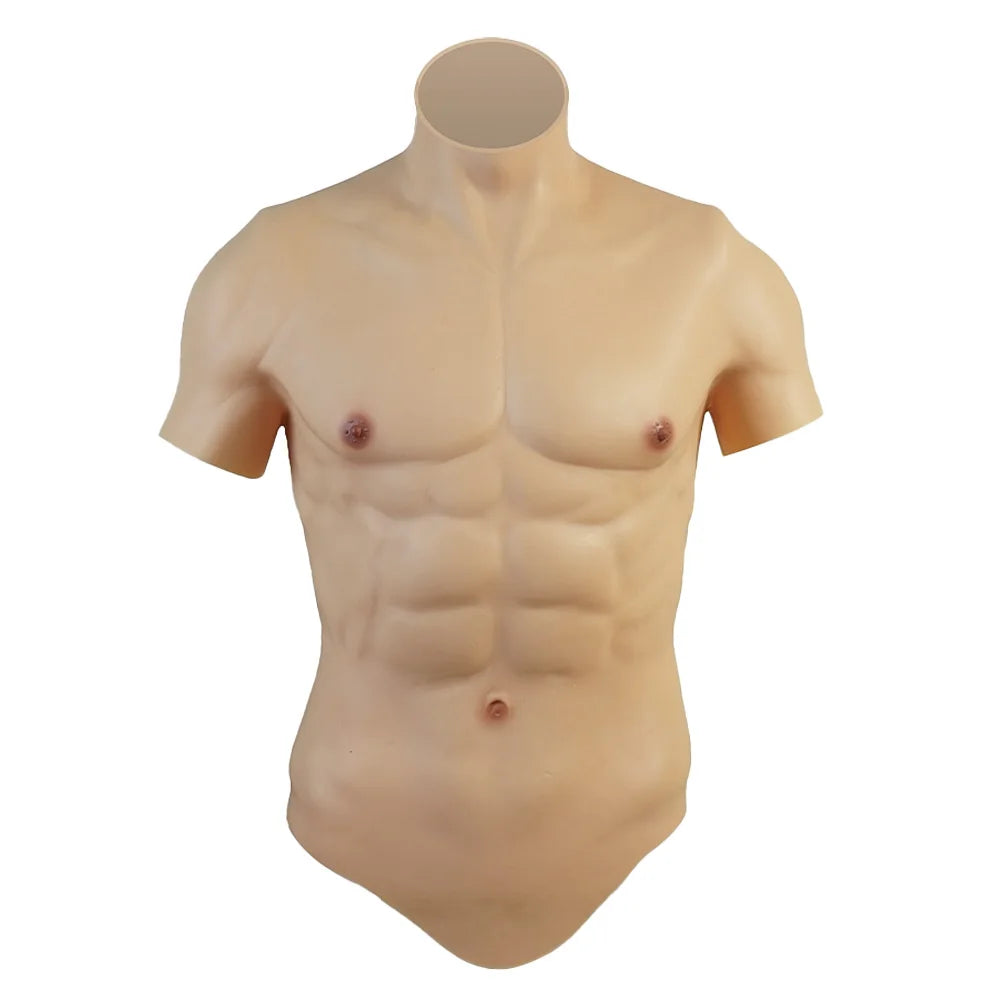 Silicone Muscle Chest Realistic Male Chest Vest Abdominal Muscle Simulation Skin Silicone Soft