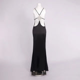 VC 2026 Sexy Backless Satin Maxi Dress For Women Spaghetti Strap Crystal Back Evening Dress Elegant Bodycon Party Slim Fit Dress