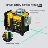 DEWALT 089 12-Line 3-Side 360° Green Laser Level 12V for Outdoor Construction Strong Light Absorption Fixation