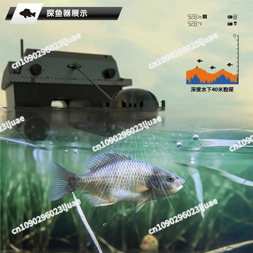 V080 High Speed 12V Powerful Carp Fishing RC Bait Boat 3KG Loading GPS Bait Boat With Sonar Fish Finder Set