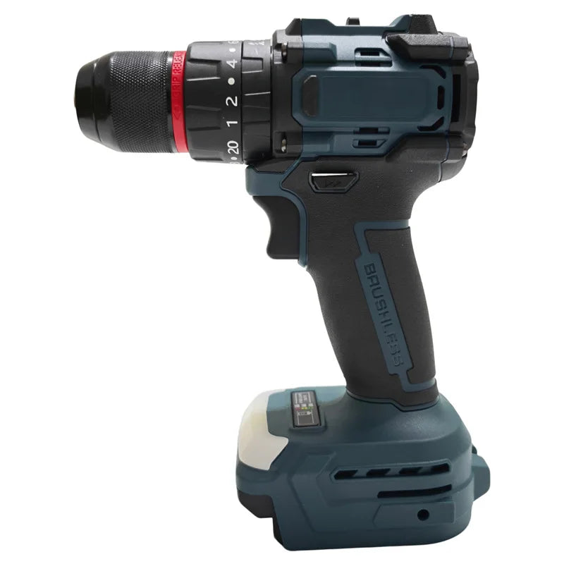 For Bosch 18V Battery Brushless Electric Drill 20+3 Torque Cordless Impact Drill Hammer Multifunctional Power Tools