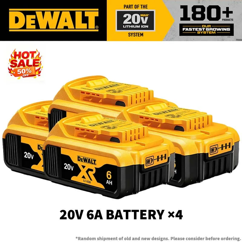 100% Original Dewalt 20V Battery 2AH 9AH Li-Ion Replacement Battery Charger Combo DCB202 DCB609 DCB209 DCB206 Power Tool Battery