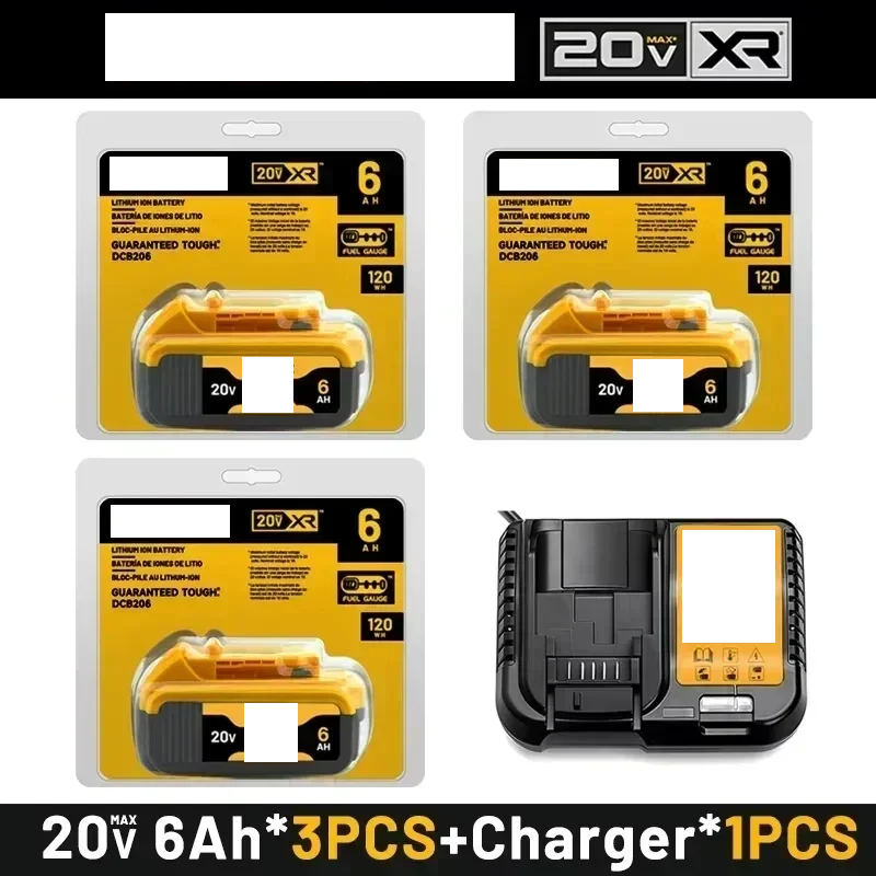 100% Original 20V 5.0Ah MAX Battery Power Tool Replacement for DeWalt DCB184 DCB181 DCB182 DCB200 20V 5A 6A 18Volt 20v Battery.