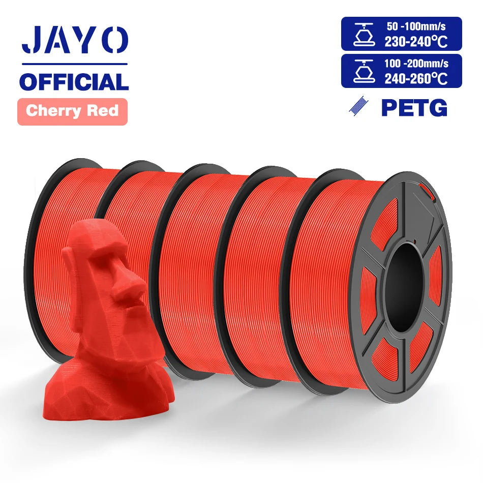 JAYO PETG Filamanet 1.75MM 5Rolls/set 3D Printer Filament PETG Neatly Wound 3D Printing Material For FDM 3D Printer