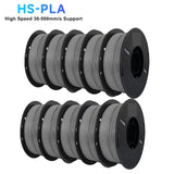 KINGROON High Speed PLA Filament 1.75mm New HS-PLA 3D Printer Filament For 30-500mm/s Fast Printing Rapid PLA 5kg 10kg Mix Color