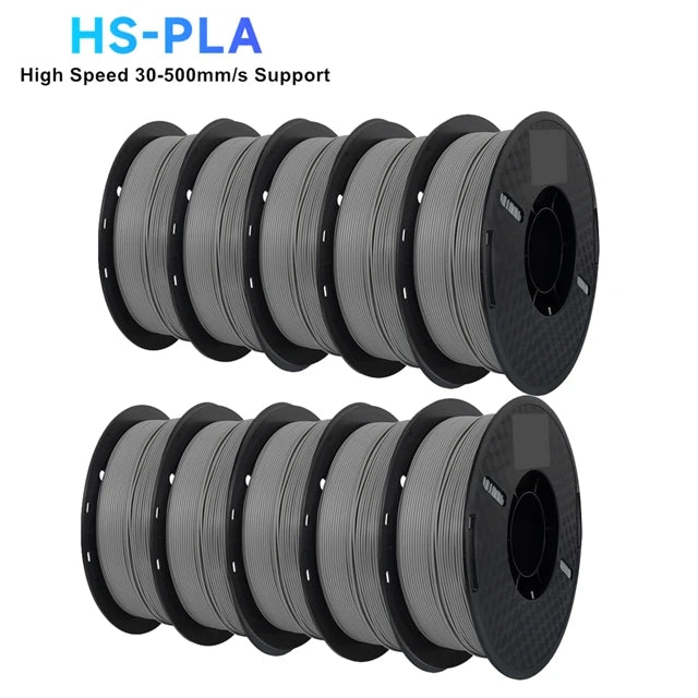 KINGROON High Speed PLA Filament 1.75mm New HS-PLA 3D Printer Filament For 30-500mm/s Fast Printing Rapid PLA 5kg 10kg Mix Color