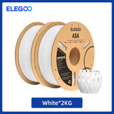 ELEGOO ASA Filament 1.75mm 1KG 3D Printer Filament perfect ASA Elegoo Filament for 3D Printer
