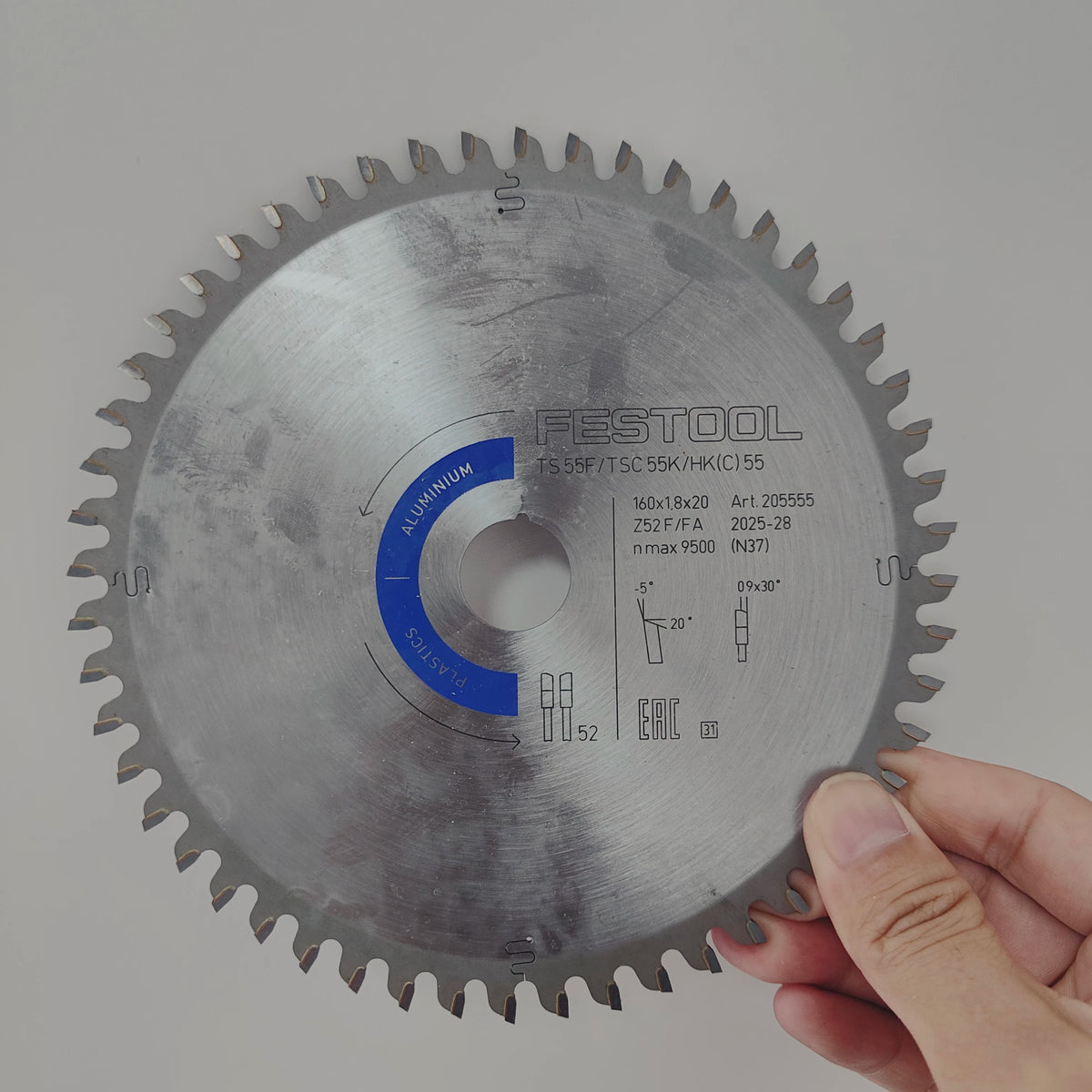 Festool 205555 Circular Saw Blade, 160x1.8x20mm 42T, Fine Cut, for TS 55/TSC 55, Woodworking, Professional Carpenter Tool