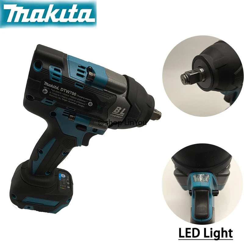 Makita DTW700 Brushless Electric Screwdriver Machine, Rechargeable Drill Driver, for 18V battery, bare machine