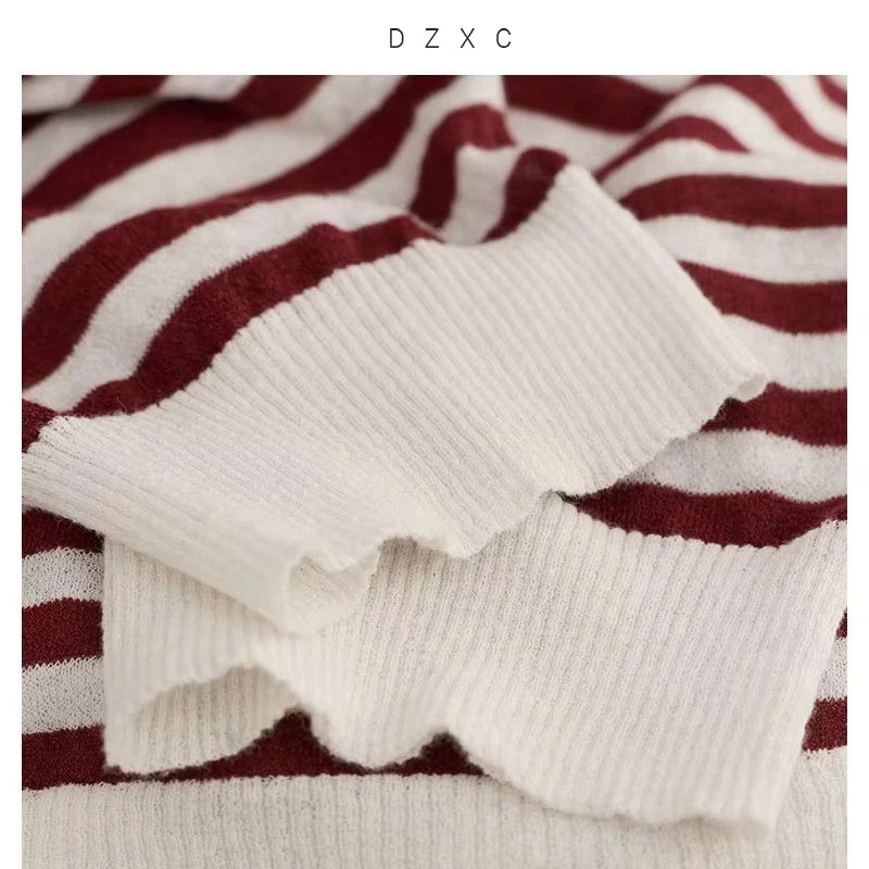 Cooling Fiber~ Cotton and Linen Striped T-Shirt, Women's Lightweight Long-Sleeve Knit Top, Loose Breathable Sun Protection Shirt, 2026 Spring/Summer New Style