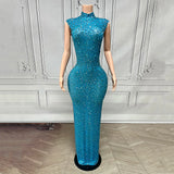 Elegant Rhinestone Party Dresses luxurious Celebration Birthday Dress Wedding Ball Sparkles Couture For Baby Shower Dress