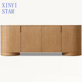 Living Room High End Minimalism Style Solid Oak Modern Room Furniture Wood Sideboard