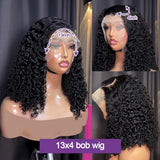 250% Density Burmese Short Curly Bob 13x4 HD Lace Front Human Hair Wigs Pre Plucked Deep Wave Glueless Lace Frontal Wigs Women