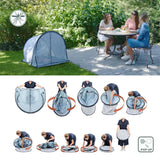 UPF 50+ Pop Up Beach Tent with Sun Protection, Easy Setup & Transport, Blue Waves