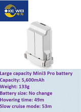 Large Capacity Refitting Battery 5200mAh ~ 8400mAh for DJI Mini3, Mini3 Pro & Mini4 Pro & Mini5 Pro Drone for Drone Fans