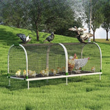 Walking chicken cage tunnel outdoor track cute pet wire running chicken cage large , duck and goose