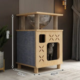 I L Solid Wood Cat Nest Cat Climbing Frame Space Capsule Cat Villa Nest Shelf Pet Toy Scratchers Products Furniture Accessories