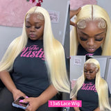 HD Transparent 613 Blonde Straight 200 Density 13x4 13x6 Lace Front