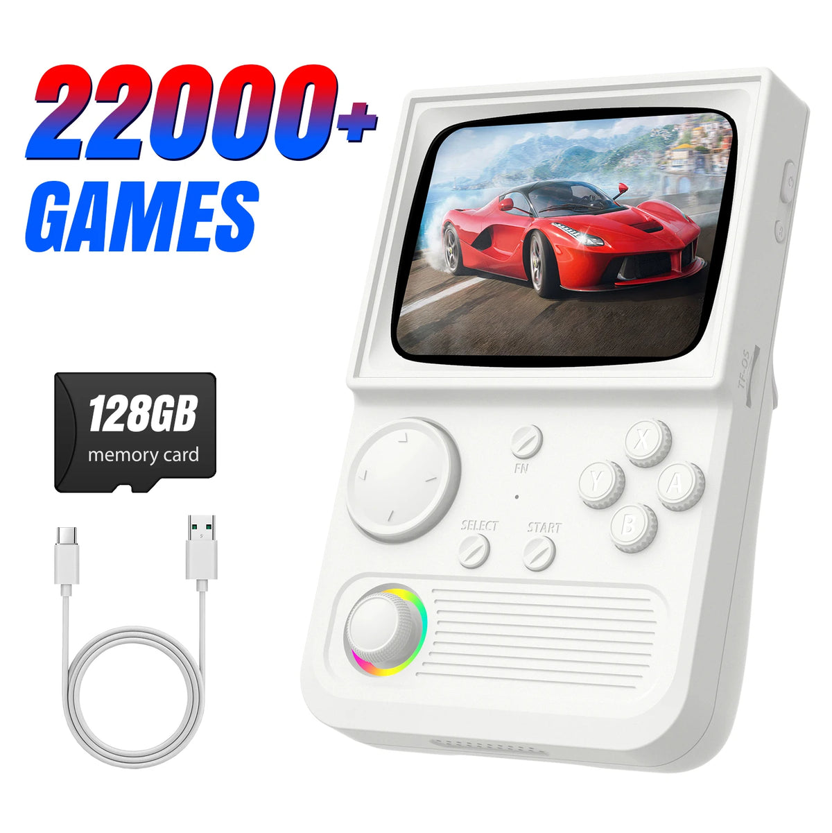 R36T Retro Handheld Game Console 22000+Game 3.5'' HD IPS Screen WI-FI Multiplayer 128G Portable Pocket Video Player Ship From US
