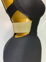 Luxury Birthday Dress Women Sexy Backless Black Bodycon Bandage Mini Dress Celebrate Birthday Evening Party Fashion Dress