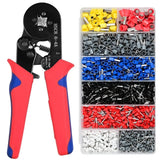 1250pcs Wire terminal crimping connector 0.25-10mm ² AWG23-7 Self adjusting ratchet wire crimping tool ferrule end crimping tool