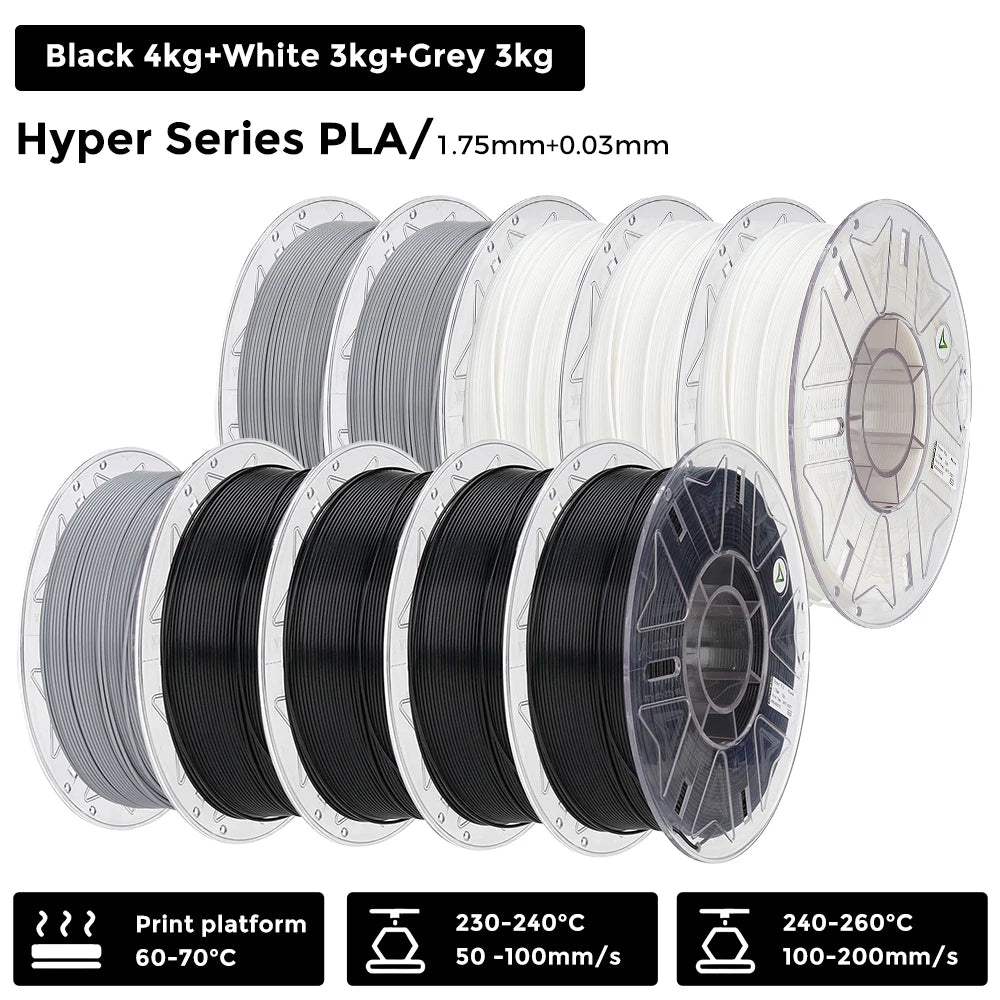 Creality Hyper PLA RFID Filament 1.75mm 1KG High-speed Printing Comes with A Built-in Chip To Recognize Colors for K2 Plus Combo
