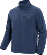 Pioneer Camp Fleece Jacket Men Full Zip Polar Lightweight Windproof Casual Soft Warm Outwear Outdoor Coat with Chest Pocket