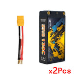 2Pcs GNB Lipo Battery 2S 7.4V 7.6V 4600mAh 5800mAh 6800mAh 120C 130C 140C HV Shorty Hard Case With 5MM T Plug For RC Car Boat
