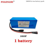 POLENGHI XT-60/T Plug 10S3P 36V 15000mAh 18650 Rechargeable Lithium-Ion Battery Pack, Built-in BMS Circuit Protection Board