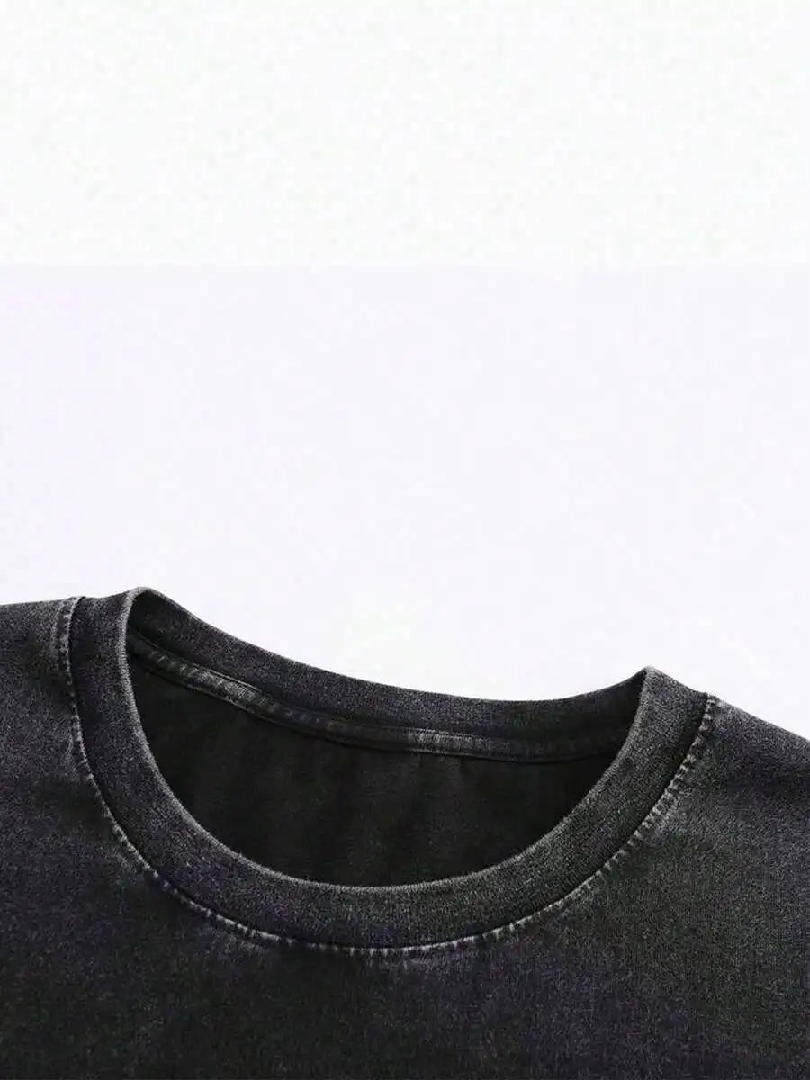 100% Cotton, Apple-Gnawing Bug Printed T-Shirt, Suitable For Casual Attire, Easy To Wear In Summer, Comfortable Short-Sleeved Outdoor Holiday Sports