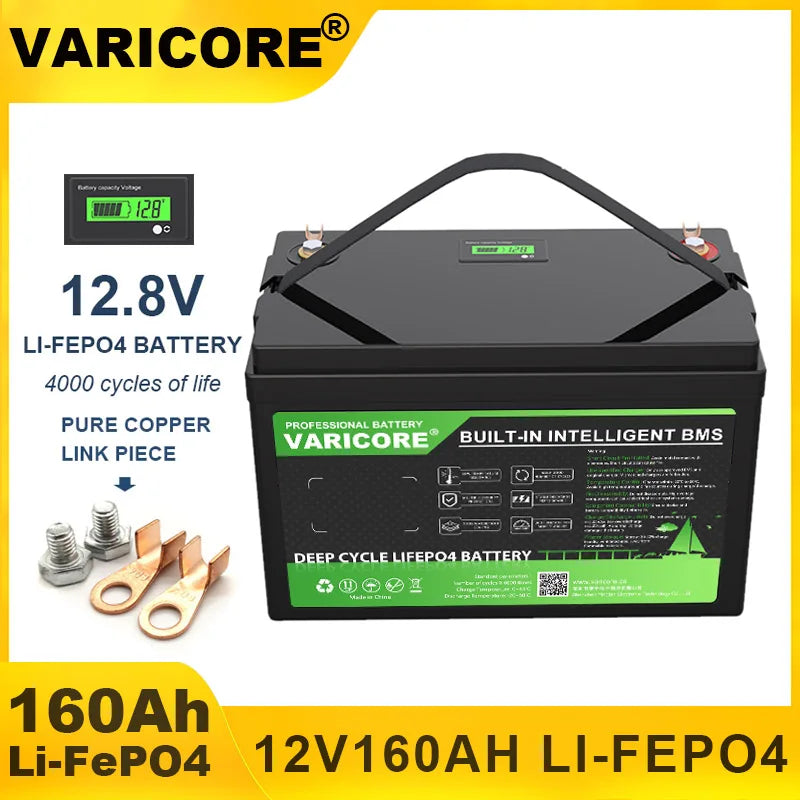 VariCore 12V/12.8v 340Ah 360Ah 180Ah 120Ah 100Ah 4s LiFePO4 Battery Lithium Iron Phosphate Batteries for RV Golf Cart Tax Free