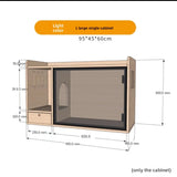 Solid wood cat toilet cabinet cat litter semi-closed odor-proof cat litter box cabinet
