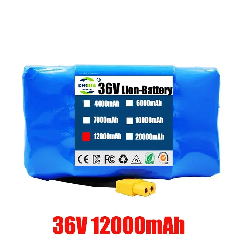36V 7Ah Battery Hoverboard Rechargeable Li-ion Battery Pack Li-ion Cell for Electric Self Balance Scooter Hoverboard Unicycle