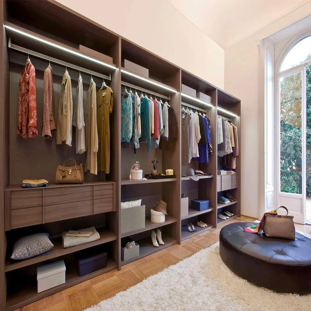Open Cloakroom U Shape Wardrobe Luxury Modern Simple Minimalist Large Wardrobe Closet