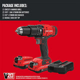 V20 Cordless Hammer Drill Kit 1/2 inch 2 Batteries and Charger Included CMCD711C2