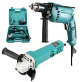 New cross-border multi-functional impact hand drill angle grinder two-piece set, impact drill grinder set toolbox