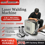 Air Cooling Handheld Laser Welder Fiber Laser Welding Machine for Welding Stainless Steel Aluminum Carbon Steel Iron All Metals