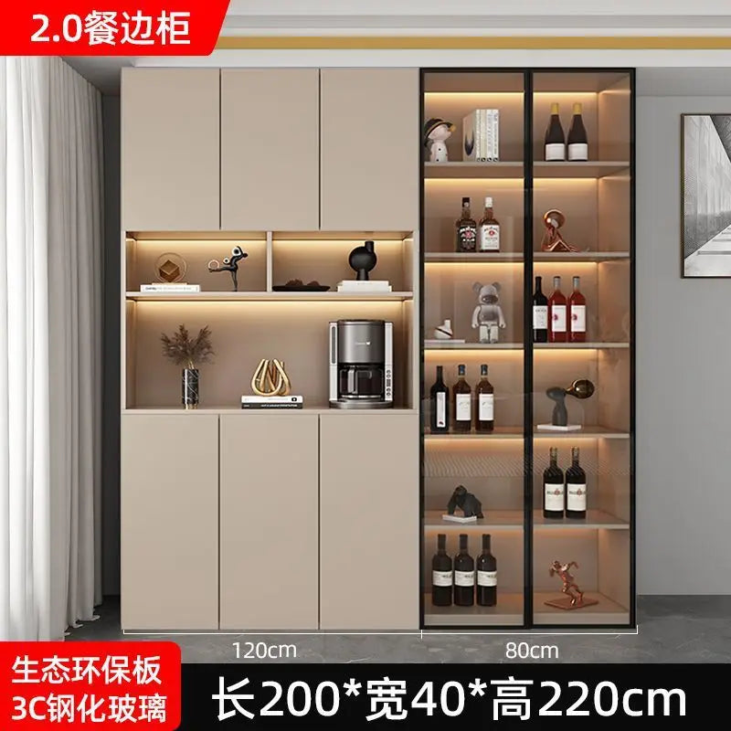 Solid wood wine  high cabinet, locker, integrated entrance cabinet against the wall,