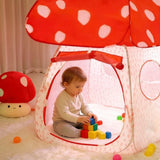 1Pc Cute Simulated Mushroom House Tent, easy assemble foldable kids play tent, ideal indoor pretend play toy and nice gift
