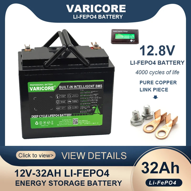 VariCore 12V/24V/48V 360Ah 340Ah 180Ah 150AH 100Ah LiFePO4 Battery 12.8V Lithium Iron Phosphate for EV RV Golf Cart Solar Wind