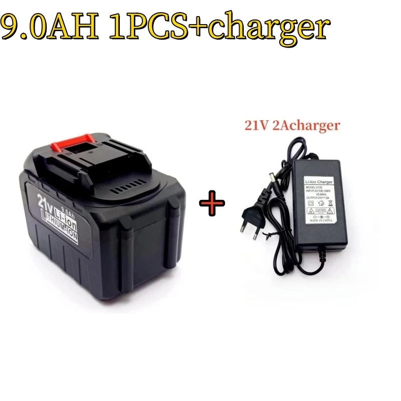 21V 9AH 6AH 3AH Electric drill, screwdriver, durable lithium battery,for Makita 21V series electric tool high voltage water gun