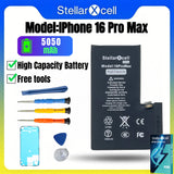 High Cpacity Cell + 7037 TI Ultra Battery Replacement for iPhone StellarXcell11 13mini 15 IP14 Pro Max 12 16 16pro 16promax
