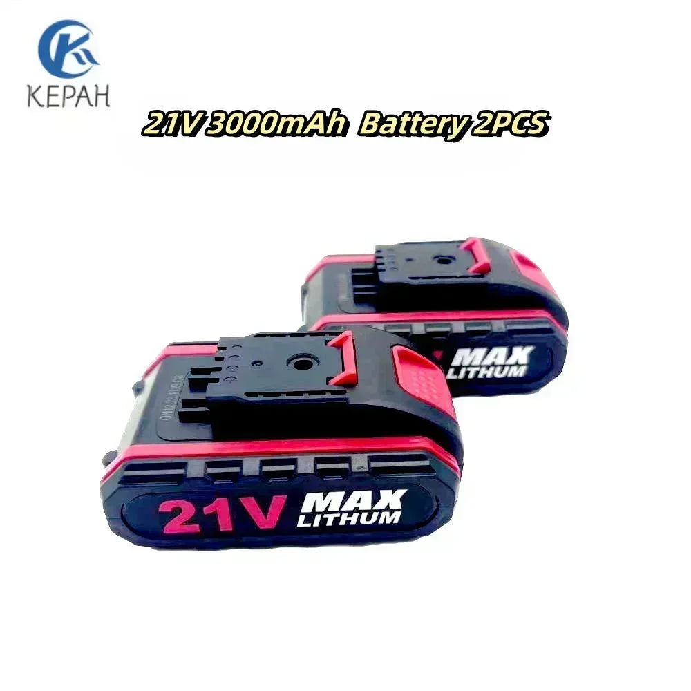 21VMAX 3000mAh lithium battery, suitable for battery replacement and re sawing of cordless drill chain saw car washing machines