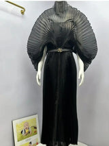 Miyake Folds 2025 Autumn New Loose Dress Hand-made Dolds Elegant Chested Evening Dress