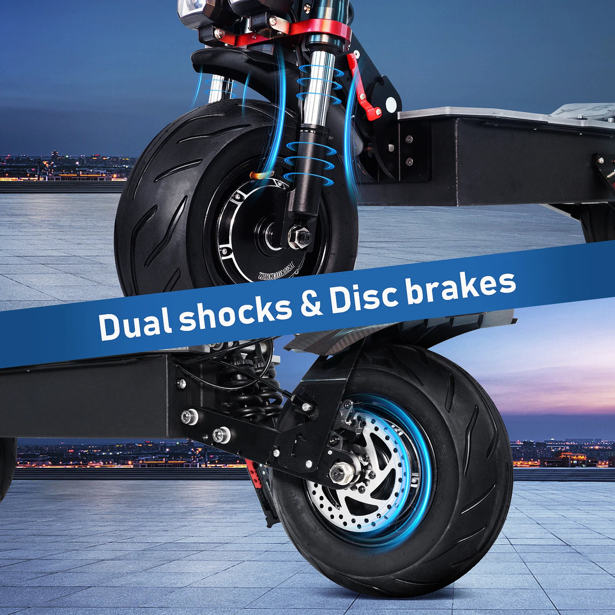 TIFGALOP K8 Adult Foldable Electric Scooter 12 Fat Tireh tire,E-mountain scooter 3000W*2 Motor 60V38AH Battery City Escooter